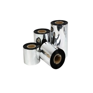 Máy in mã vạch <span class=keywords><strong>Ribbon</strong></span> Wax đen cho ngựa vằn 90mm * 300m cho Máy in nhãn Băng truyền nhiệt - Product Image 1