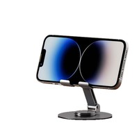 720 °   Support de téléphone et tablette rotatif tout en métal, pliable, pour bureau