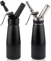 Distributeur de crème en acier inoxydable de 500 ml, distributeur de crème en acier inoxydable, flacon pulvérisateur, distributeur de crème fouettée, siphon