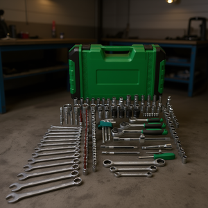 Juego de Llaves de Tubo Métricas de 151 Piezas, 1/2, 1/4, 3/8, Kit de Herramientas Mecánicas con Estuche de Plástico para Reparaciones Automotrices y del Hogar - Product Image 2