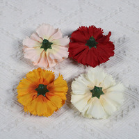 Fleur artificielle, grande tête de fleur d'œillet, pour la création de murs floraux, matériel de fleuriste, garniture de boîte cadeau, décoration cadeau, mariage, maison