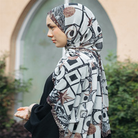 Écharpe personnalisée à quantité minimale de commande bas avec différents pays Drapeau Poncho Écharpes en mousseline de soie Imprimé Kuffiyeh Hijab Écharpe Palestine