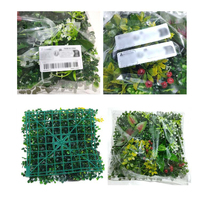 Panneaux de plantes artificielles suspendues 25x25cm, panneaux muraux artificiels, verdure pour la décoration de mariages et d'événements