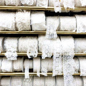 <strong>White</strong> <strong>Lace</strong> Ribbon Floral <strong>Lace</strong>, Elastic <strong>Lace</strong> for Crafts Decorating Hair Bow Making and Gift Wrapping - Product Image 1