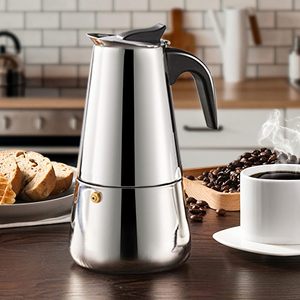 Stainless Steel Italian Stovetop Espresso Latte Coffee <b>Maker</b> Moka Percolator Pot - Product Image 4
