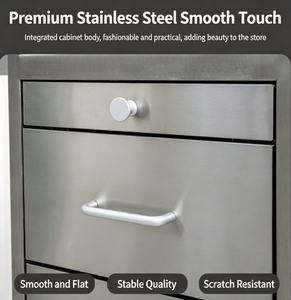 Commercial Stainless Steel Hairdressing <b>Trolley</b> Mobile Salon Storage Cabinet Multi Drawer Barber <b>Tool</b> Cart with Universal Wheels - Product Image 4