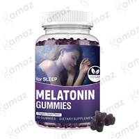 Gummies de mélatonine véganes à marque privée Amaz OEM, complément de sommeil au goût naturel, gummies pour un sommeil rapide pour adultes