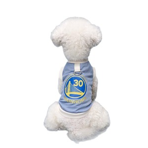 Pet Ice Silk Sports Jersey For Dogs And Cats With Leash Buckle <b>Small</b> Pet Clothing Summer Cooling Vest Light Green Gray Blue - Product Image 5