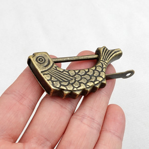 Antique Fish Head Lock Brass Zinc Alloy Traditional Style Wooden Door Furniture Lock Durable Hardware - Product Image 4