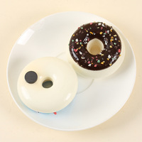 Donuts artificiels en sucre PU, échantillons de décoration amusants pour pâtisseries, ornements pour arbre de Noël
