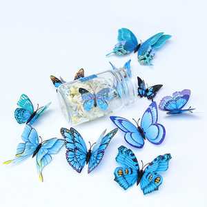 Vendita calda innovativo 3D DoubleLayer realistica farfalla arte parete <span class=keywords><strong>adesivi</strong></span> decorativi <span class=keywords><strong>per</strong></span> casa e farfalla magneti frigo - Product Image 2