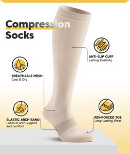 Compression <strong>Socks</strong> Running Improve Blood Flow Prevent <strong>Shin</strong> <strong>Splints</strong> Perfect Compression <strong>Socks</strong> Long Distance Athletes - Product Image 2