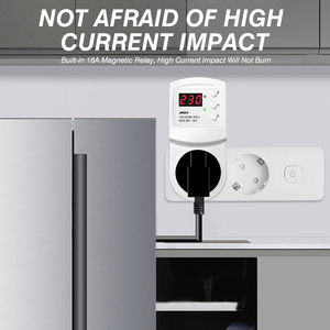 Prise de protection réglable 16A 3000W avec affichage LED pour réfrigérateur, lave-linge et autres appareils électroménagers, protection contre les surtensions et les sous-tensions, prise US, certifiée CE - Product Image 3