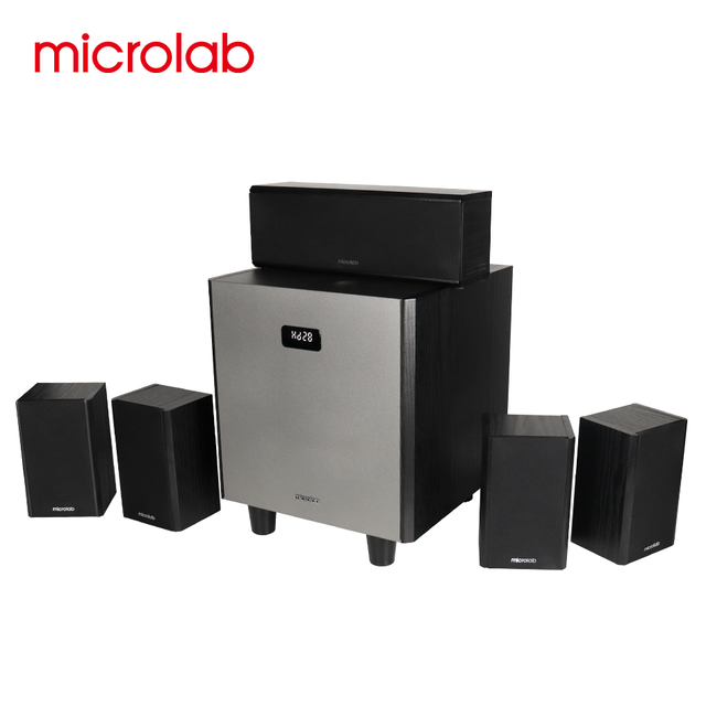 Microlab HTS800 5.1CH Blue Tooth 8inch Subwoofer 500W Peak Deep Bass Home Theatre System DTS Surround Sound Party Computer