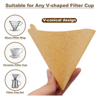 Vente en gros de filtres à cône de café naturels non blanchis 100 pièces pour papier gratuit pour les voyages à domicile et le bureau