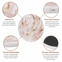 Sous-verre rond en céramique de luxe, résistant à l'huile, absorbant, résistant à la chaleur, antidérapant, écologique, durable, réutilisable pour la décoration de la maison et les cadeaux