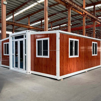 Maison conteneur extensible à double aile pour studio de jardin
