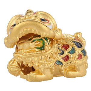 Pequeño León multicolor con cuentas estilo chino joyería de gama alta con cuentas 24K accesorios de joyería de oro sólido - Product Image 1