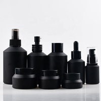Pot en verre pour cosmétiques, 15g, 30g, 50g, vide, à épaule inclinée, givré, avec couvercle à vis en verre, pour soins de la peau, logo personnalisé