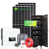 Système de réseau hybride solaire à onde sinusoïdale pure de 20 kw pour petites maisons d'affaires, la gestion intelligente réduit les coûts