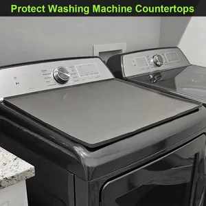 Silicone chống trượt máy giặt và máy sấy hàng đầu bảo vệ mat chống bụi và chống thấm nước máy giặt Pad