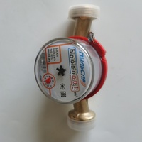 Medidor de agua de chorro único de cuerpo de latón para suministro de agua municipal, duradero, fiable, aprobado por EN 14154, medidor de agua fría residencial