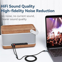 Câble audio personnalisé à double TYPE-C de lotus pour connecter le système audio de la carte son du téléphone USB-C combinaison RCA stéréo 1080p