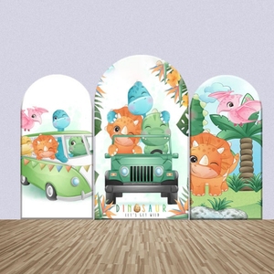 Dinosaurier-Themen-Hintergründe für Jungen Tropischer Dschungel Geburtstagsparty Fotografie-Hintergrund 3D Dinosaurier Fotostudio Requisiten X6126 - Product Image 2