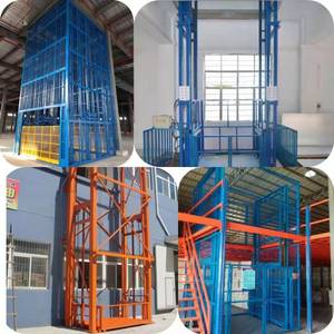 Elevador de Carga Hidráulico de Alta Capacidad con Riel Guía para Manejo de Mercancías en Almacenes Industriales - Product Image 6