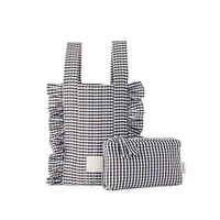 Sac de rangement multifonctionnel à motif écossais pour poussette, 2 pièces, sac fourre-tout durable pour maman, pour poussette de bébé, voyage en plein air, rangement