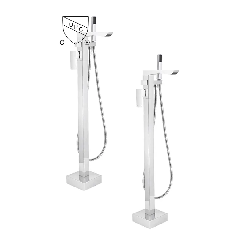 Cao cấp dọc bồn tắm vòi Brass spool độc lập cầm tay Vòi sen đầu đa chức năng tầng bồn tắm vòi