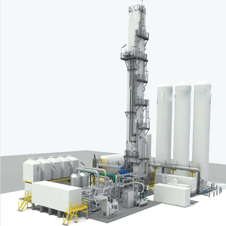ASU установка для разделения воздуха криогенная N2 O2 газогенератор, установка для генерации кислорода с низкой стоимостью