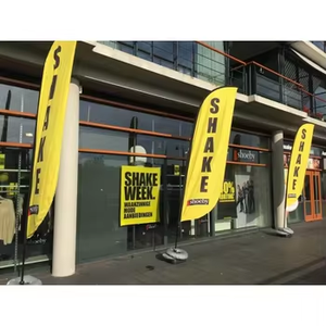 Khuyến mại thăng hoa in cờ với logo tùy chỉnh in kinh doanh khói cửa hàng quảng cáo hình chữ nhật giọt nước cờ bãi biển - Product Image 5