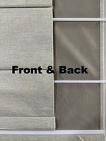 Persianas Romanas Modernas Integradas para Ventanas Francesas, Color Negro, Protección Solar, Tamaño Personalizado, Tela Ecológica, Horizontales, Marca Orange Lion
