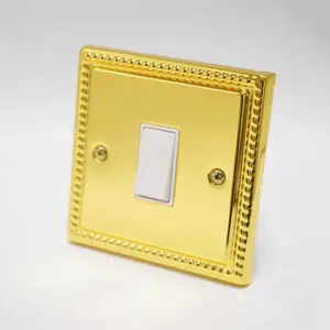 Interruptor de campana de rango con acabado de espejo, Metal galvanizado de Color dorado, acero inoxidable 304, placa 3*3 86