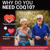 Coenzyme Q10 en vrac 500 mg Co Q10 Coenzyme Q10 Capsules molles pour la santé cardiaque Anti-fatigue Améliorer la fertilité Compléments alimentaires pour la santé