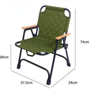 Chaise pliante Kermit de haute qualité pour l'extérieur avec rembourrage en coton, chaise de loisirs portable pour pique-nique et pêche - Product Image 3