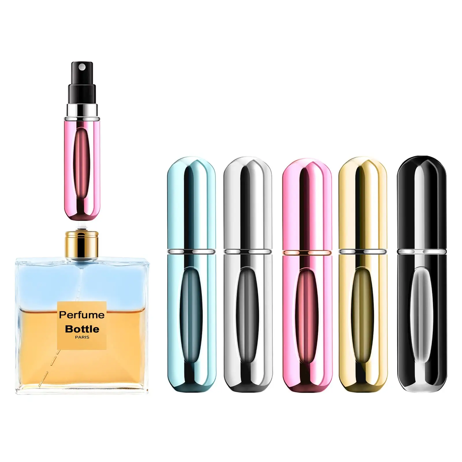 Portable Mini Refillable Perfume Atomizer Bottle Travel Scent Pump Case Perfume Atomizer Refillable Spray