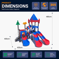 Grande structure de jeux extérieure certifiée CE avec toboggan en plastique pour écoles et garderies – Idéale pour les parcs – Vente en gros OEM