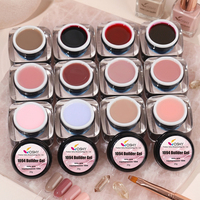 Gel dur professionnel pour extension d'ongles, haute dureté, zéro fragilité, auto-nivelant, à base de UV/LED, 20g, tenue 30+ jours, végan