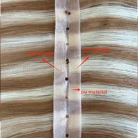 Extensions de cheveux en trame papillon double épaisseur en gros, 100 % cheveux humains vierges Remy, trame invisible XO sans couture en PU