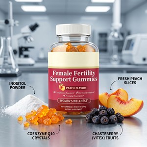 OEM femminile supporto fertilità Gummies sapore di pesca ormone equilibrio integratore prenatale biologico naturale adulto - Product Image 6