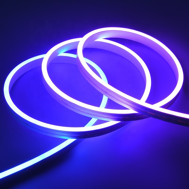 12V/24V 3535 RGB IC Addressable Neon LED Strip 6*12mm Double-Sided 96 LEDs/m 15W/m Full Color Pixel Control