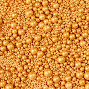 Edible Golden Ball Sprinkle For Cake Baking Edible Mix Gold Sugar Bead For Holiday Cake Decoration