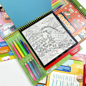 BSCI nhà máy trẻ em màu hoạt động đồ chơi thiết lập bao gồm đầu, giấy thủy tinh, màu giấy với Markers và màu bút chì - Product Image 4