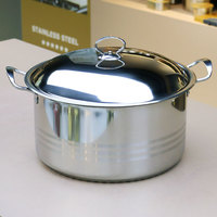 Set peralatan dapur berat, panci masak Stainless Steel kapasitas besar 22 cm-40 CM 3 buah