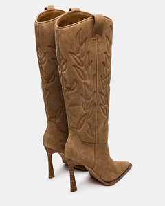 <span class=keywords><strong>Stivali</strong></span> da <span class=keywords><strong>Cowboy</strong></span> da Donna alla Moda con Tacco a Spillo in Camoscio, Stile Western Ricamato, <span class=keywords><strong>Stivali</strong></span> Alti al Ginocchio da Cowgirl - Product Image 6