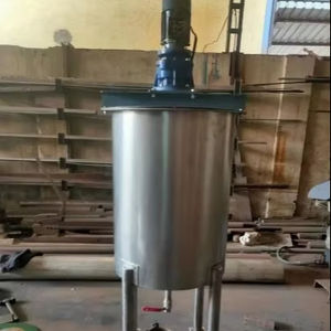 Cuve de mélange verticale en acier inoxydable avec agitateur électrique supérieur, réservoir industriel pour le mélange et le stockage de liquides - Product Image 1