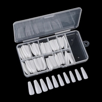 500 pièces/boîte presse sur ongles boîte paquet acrylique court marque privée gros ongles conseils presse