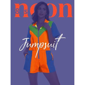 Combinaison une pièce Yisfri Color Block pour femme, manches courtes, fermeture éclair sur le devant, taille haute, tendance streetwear, printemps été, séchage rapide - Product Image 5